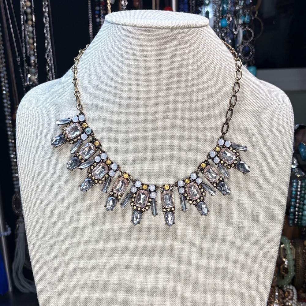 Gold Tone and Silver Tone Statement Necklace